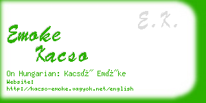 emoke kacso business card